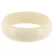 Bracciale spesso in resina opaca 68 mm - Ecru x1