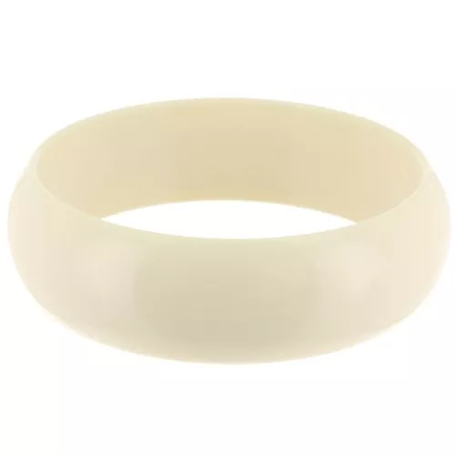 Bracciale spesso in resina opaca 68 mm - Ecru x1