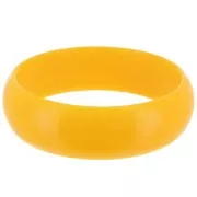 Bracciale spesso in resina opaca 68 mm - Giallo scuro x1