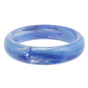 Bracciale di 67,5 mm di spessore in resina trasparente - Blu marmorizzato x1