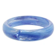 Bracciale di 67,5 mm di spessore in resina trasparente - Blu marmorizzato x1