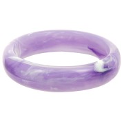Bracciale spesso in resina opaca 67 mm - Violet marmorizzata x1|raw }}