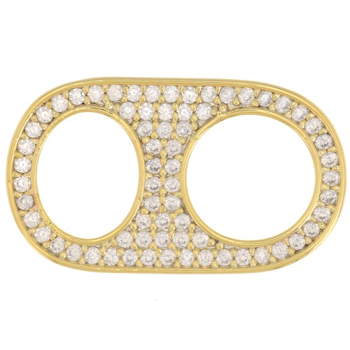 Distanziatore capsula 20x12 mm con Ossido di zirconio - Cristallo - Dorato x1