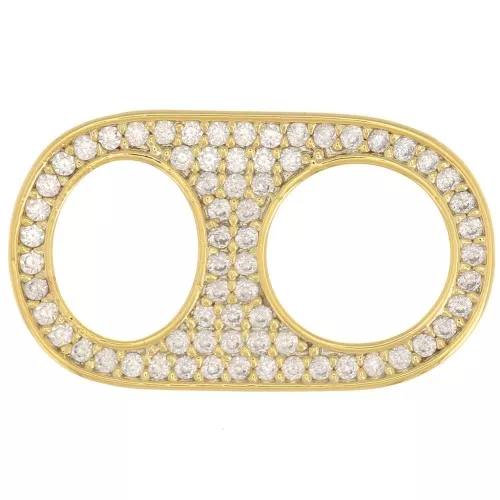 Distanziatore capsula 20x12 mm con Ossido di zirconio - Cristallo - Dorato x1