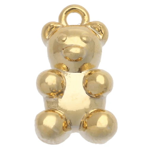 Ciondolo orso 14x8 mm - Dorato x1