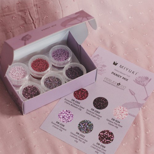 Kit perle Miyuki Perles and Co - Miyuki Delica 11/0 Pansy Mix
