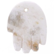 Pendente mano 20,5x15 mm in pietra semipreziosa - Pietra di luna x1