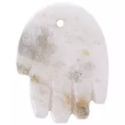 Pendente mano 20,5x15 mm in pietra semipreziosa - Pietra di luna x1