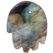 Pendente mano 20,5x15 mm in pietra semipreziosa - Labradorite x1