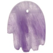 Pendente mano 20,5x15 mm in pietra semipreziosa - Ametista x1|raw }}