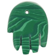 Pendente mano 20,5x15 mm in imitazione pietra semipreziosa - Malachite x1|raw }}
