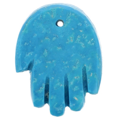 Pendente mano 20,5x15 mm in imitazione pietra semipreziosa - Turchese x1