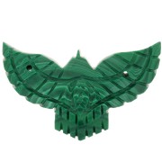 Distanziatore in semi pietra preziosa Aquila 42x24mm- malachite x1