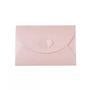 Busta di carta chiusura cuore 10,5x7 cm - Rosa perlato x1