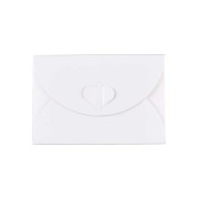 Busta di carta chiusura cuore 10,5x7 cm - Bianco Perlato x1