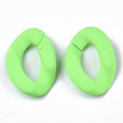 Maglia acrilica ovale ritorta 30x21 mm - Verde fluorescente opaco x1