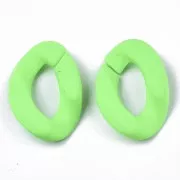 Maglia acrilica ovale ritorta 30x21 mm - Verde fluorescente opaco x1