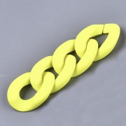 Maglia acrilica ovale ritorta 30x21 mm - Giallo fluorescente opaco Mat x1