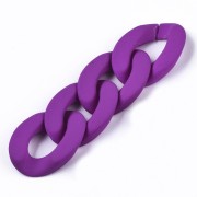 Maglia acrilica ovale ritorta 30x21 mm - Viola opaco Mat x1|raw }}