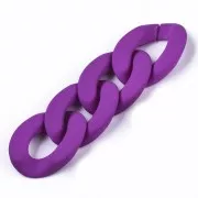Maglia acrilica ovale ritorta 30x21 mm - Viola opaco Mat x1