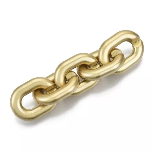 Maglie ovali 24x18 mm - Golden Mat x10