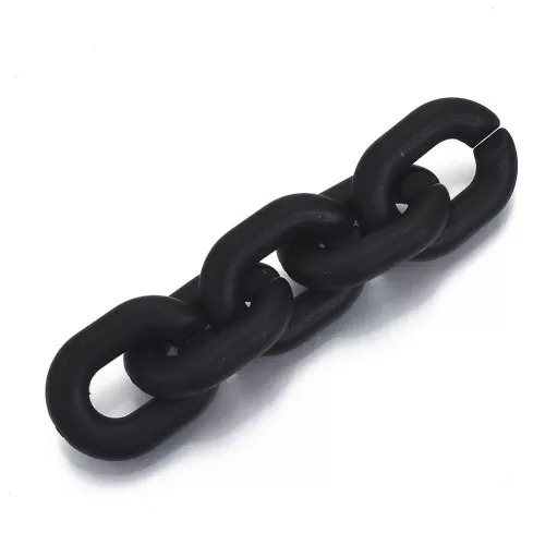 Maglie ovali 24x18 mm - Nero opaco Mat x10