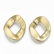 Maglia ovale ritorta in acrilico 39,5x32 mm - Oro opaco x1