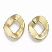 Maglia ovale ritorta in acrilico 39,5x32 mm - Oro opaco x1