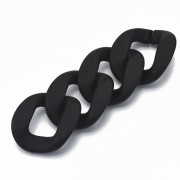 Maglia acrilica ovale ritorta 39,5x32 mm - Nero opaco x1|raw }}