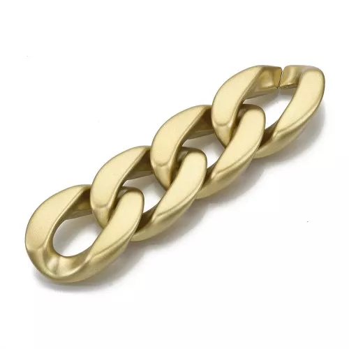Maglia acrilica ovale ritorta 30x21 mm - dorato opaco x1