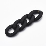 Maglia ovale ritorta in plastica 28x20 mm - Nero opaco x1|raw }}