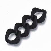 Maglia acrilica quadrata ritorta 24x23 mm - Nero opaco x1|raw }}