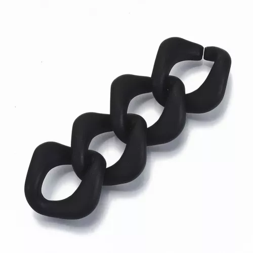 Maglia acrilica quadrata ritorta 24x23 mm - Nero opaco x1