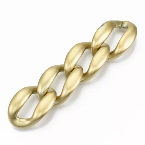 Maglia acrilica ovale ritorta 37x26 mm - dorato opaco x1