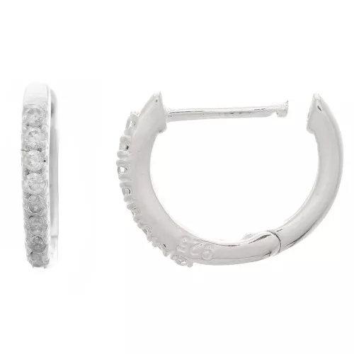 Monachelle 11 mm con Ossido di zirconio - Argento 925 - Cristallo x2