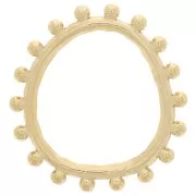 Pendente irregolare 20x19 mm con piccole sfere-Acciaio inossidabile 316L dorato x1