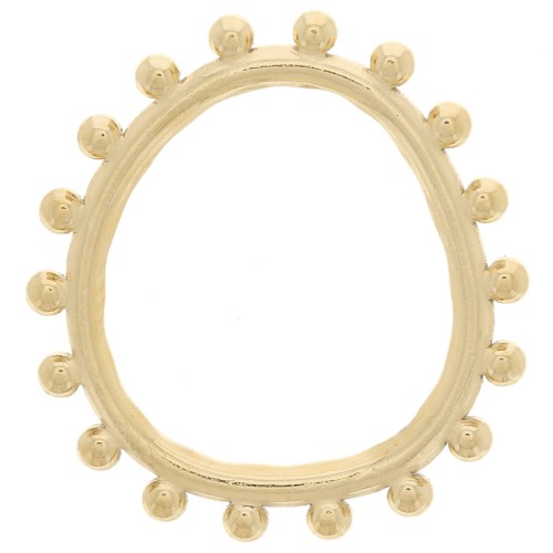 Pendente irregolare 20x19 mm con piccole sfere-Acciaio inossidabile 316L dorato x1