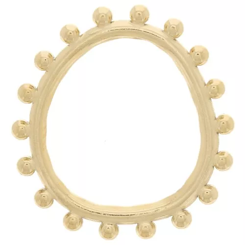 Pendente irregolare 20x19 mm con piccole sfere-Acciaio inossidabile 316L dorato x1