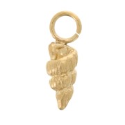 Mini Ciondolo a conchiglia 9x3 mm - Acciaio inossidabile 304 Dorato x1|raw }}