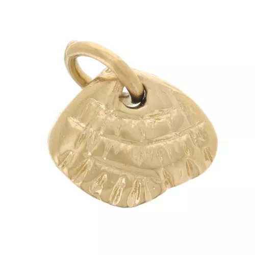 Mini ciondolo a conchiglia 5x6 mm - Acciaio inossidabile 316L dorato x1
