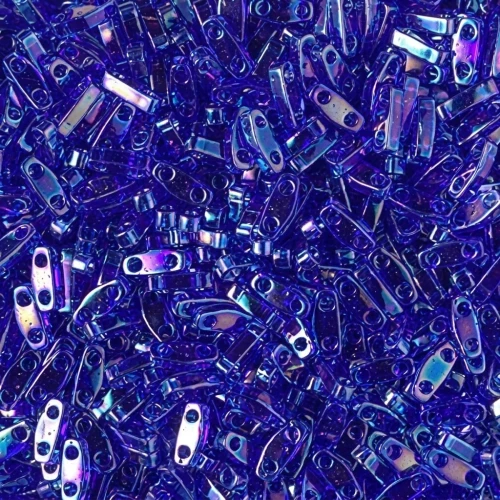 Miyuki Quarter Tila Beads 5x1.2x1.9 mm QTL-177 -  Transparent Cobalt AB x10g