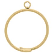 Anello sottile con anello chiuso - Misura 57 - Acciaio inox 304 oro|raw }}