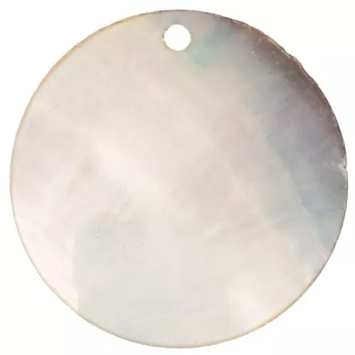 Zecchini tondi di madreperla da 20 mm - Naturale x20