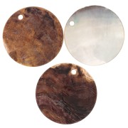 Zecchini tondi di madreperla da 20 mm - Naturale x20