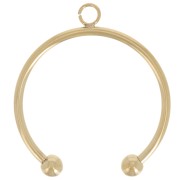 Anello finee regolabile con palline Misura 50 à 56 - Acciaio inox 304L dorato|raw }}