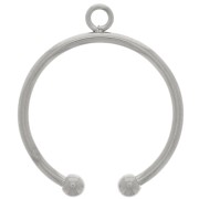 Anello fine regolabile con palline - Misura 58 a 62 - Acciaio inox 304 x1|raw }}