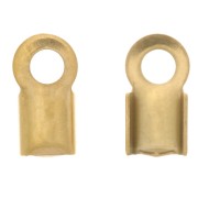 Pinze lacci per cordoncino da 3 mm - Acciaio inox 304 dorato x4