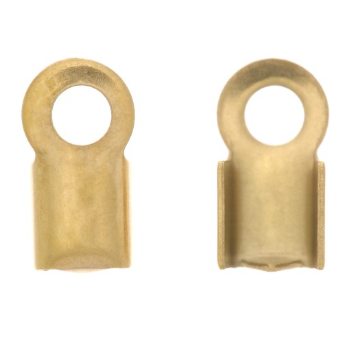 Pinze lacci per cordoncino da 3 mm - Acciaio inox 304 dorato x4