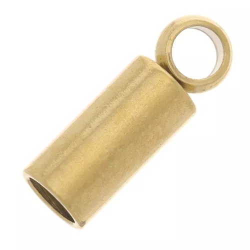 Terminali per cordone da 2 mm - Acciaio inox 303 dorato x4