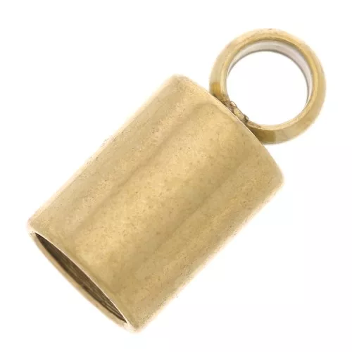 Terminali per cordone da 3 mm - Acciaio inossidabile 303 dorato x4